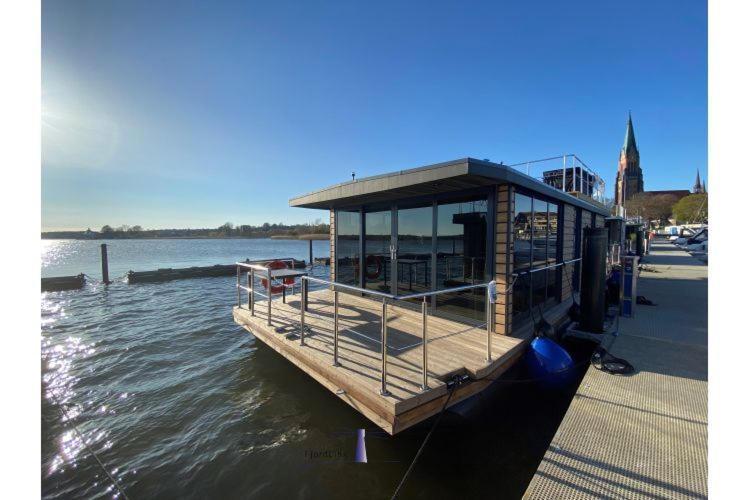 Hausboot Fjord Ankerplatz Mit Biosauna In Schleswig Bagian luar foto
