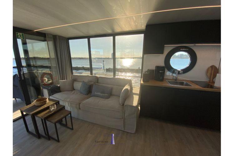 Hausboot Fjord Ankerplatz Mit Biosauna In Schleswig Bagian luar foto